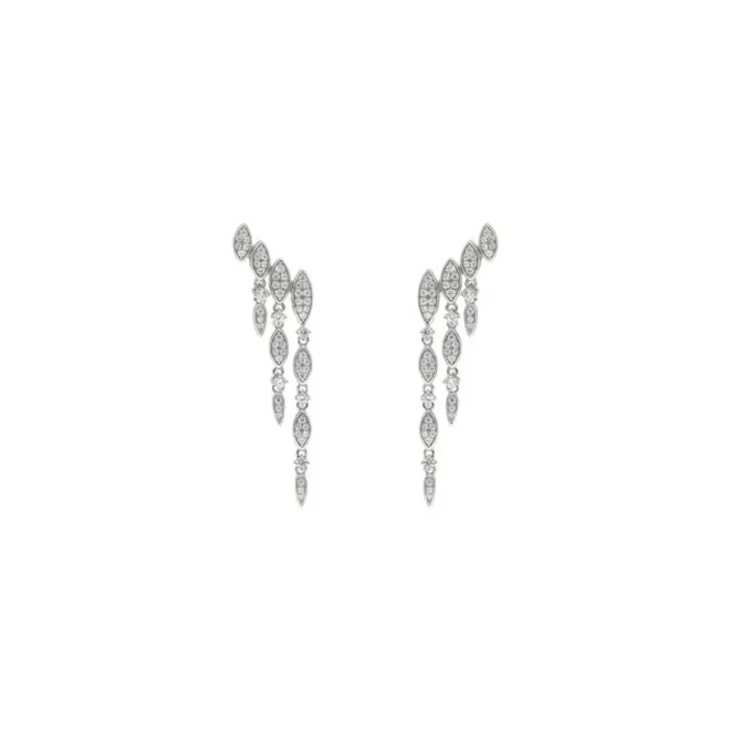 Pendientes Marina García de plata y circonita blanca 91199PB