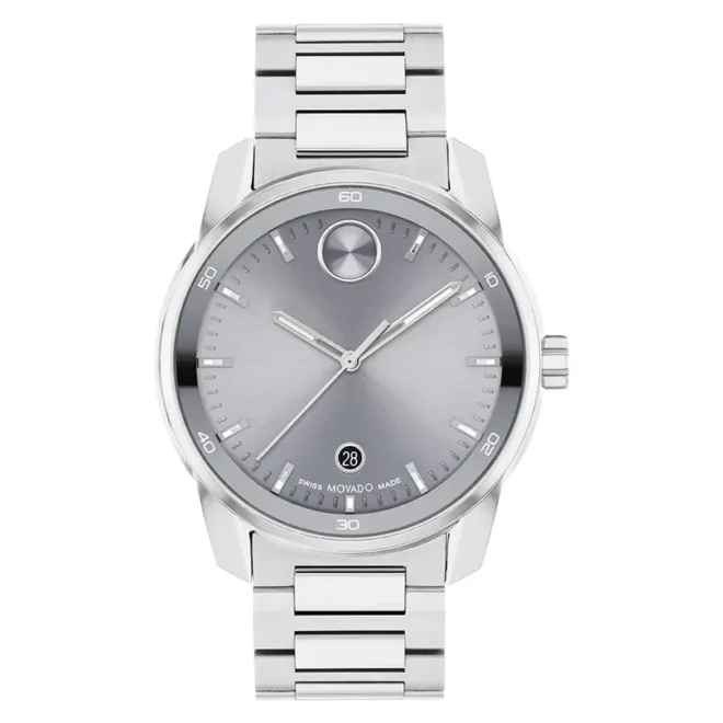 Reloj de hombre Movado BOLD Verso con esfera gris militar y detalles Super-LumiNova 3601204
