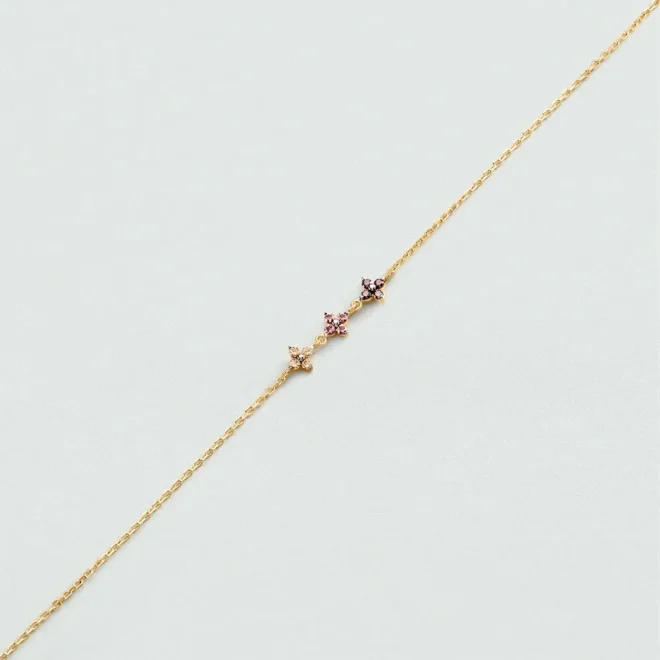 Pulsera de cadena Agatha Paris Beloved plata de ley baño oro rosa minimal 02490153-315-TU