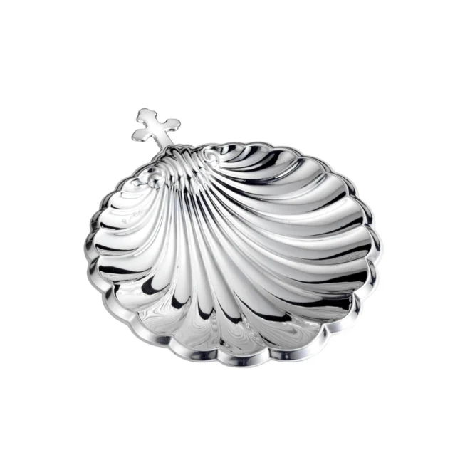 Concha de bautizo con Cruz Portugal 14x11 cm Pedro Durán - 00069005