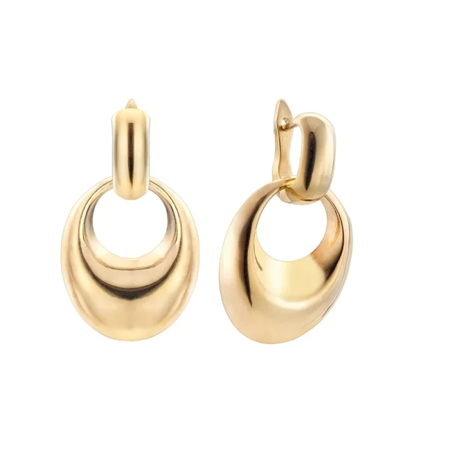 Pendientes de plata dorada Durán Exquse – Colección Piazza – 00513476