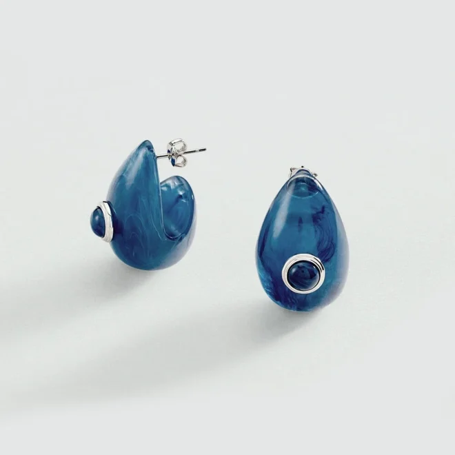 Pendientes largos BE Agatha Paris Azul colección María Pombo - 02351017-107-TU