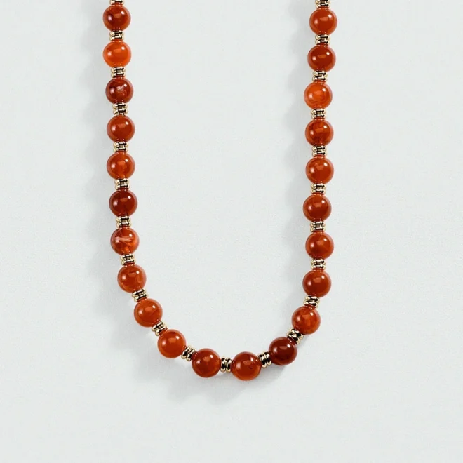 Collar midi BE Agatha Paris Rojo / Oro colección María Pombo - 02681174-324-TU