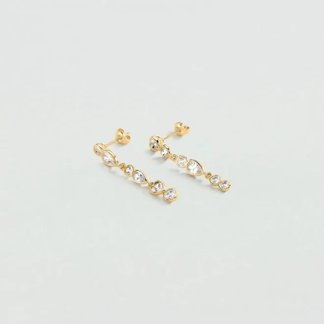 Pendientes largos Agatha Candy dorado - 02380606-137-TU