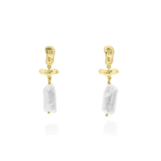 Pendientes de plata con perlas Marina García 91240PD