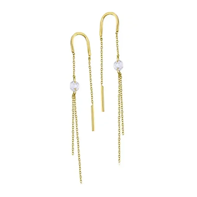 Pendientes Le Carré oro 18K topacio Eternature GB222OA.00